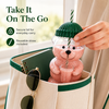 Cute Bear Shaped Glass Tumbler with Lid & Straw