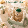 Cute Bear Shaped Glass Tumbler with Lid & Straw