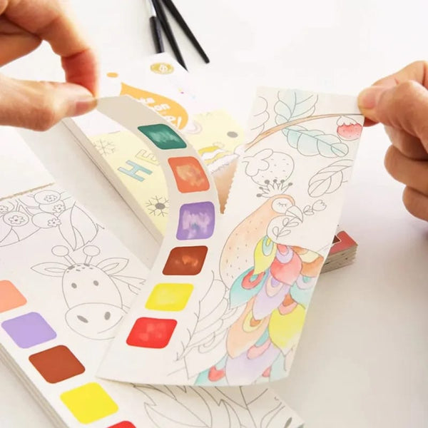 Brush & Splash: Watercolor Doodle Coloring Books