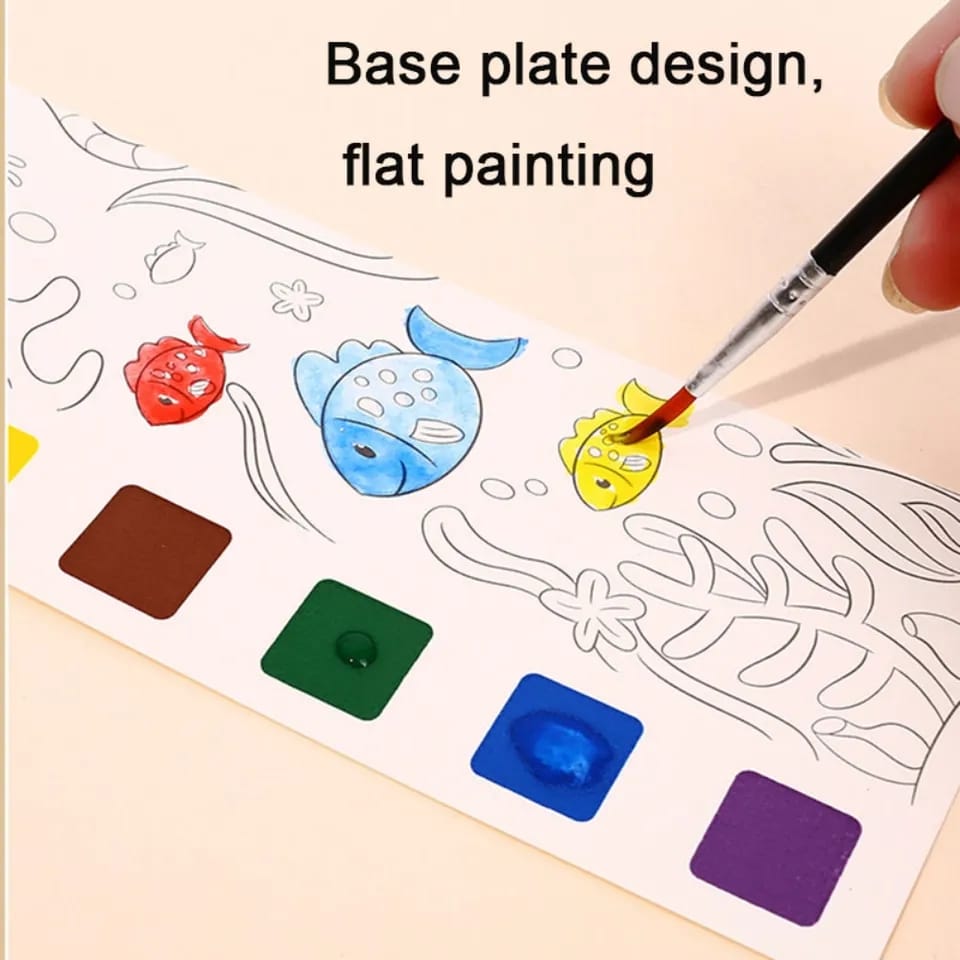 Brush & Splash: Watercolor Doodle Coloring Books