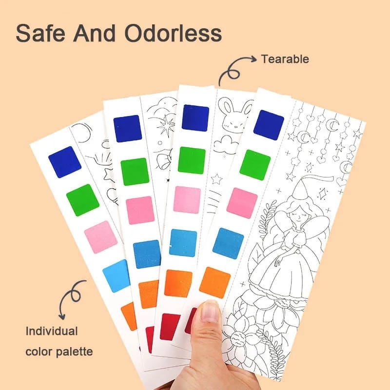 Brush & Splash: Watercolor Doodle Coloring Books