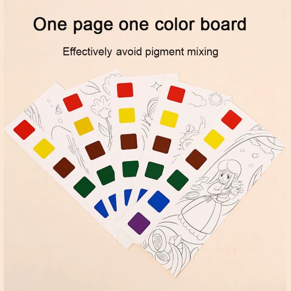 Brush & Splash: Watercolor Doodle Coloring Books