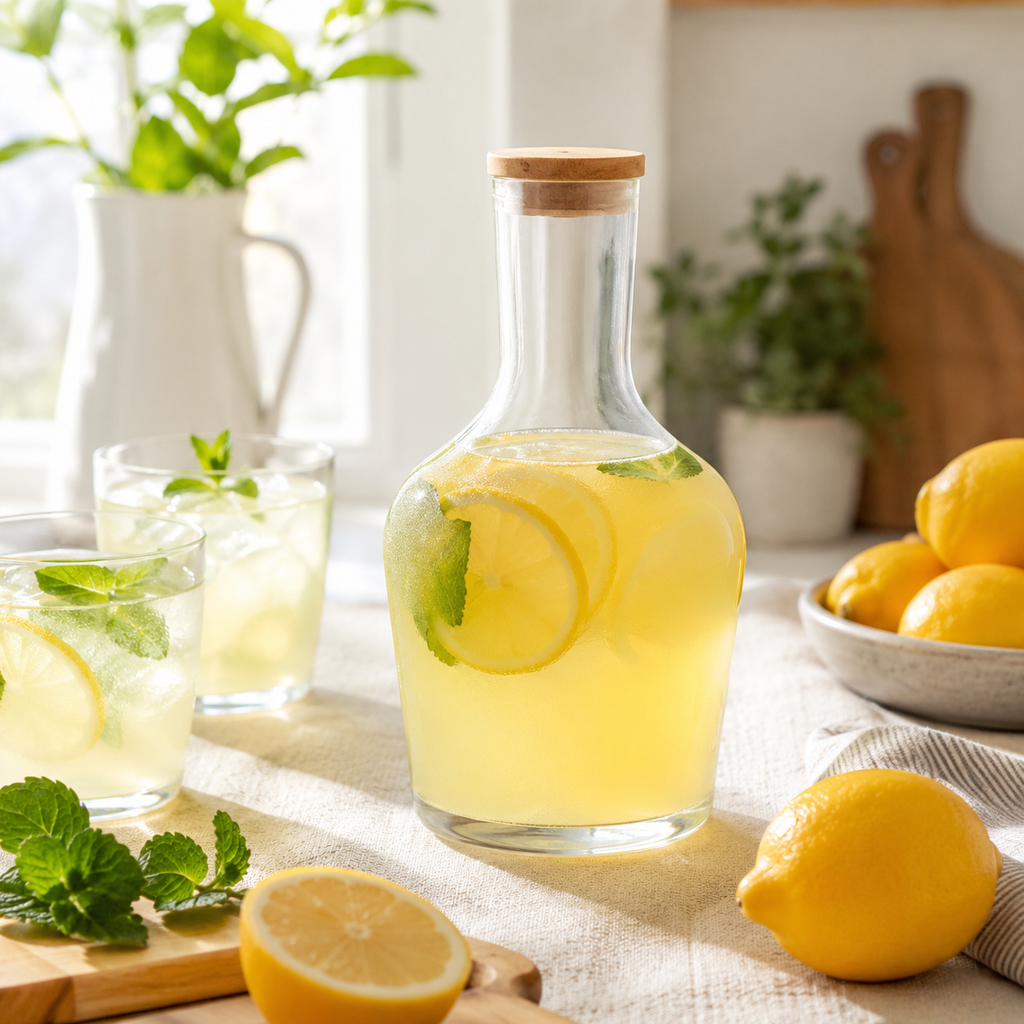 1.5 Liter Glass Carafe with Wooden Lid (2272) by Limon