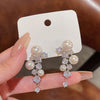 Crystal Pearl Drop Earrings