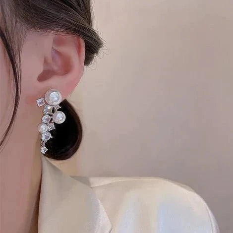 Crystal Pearl Drop Earrings