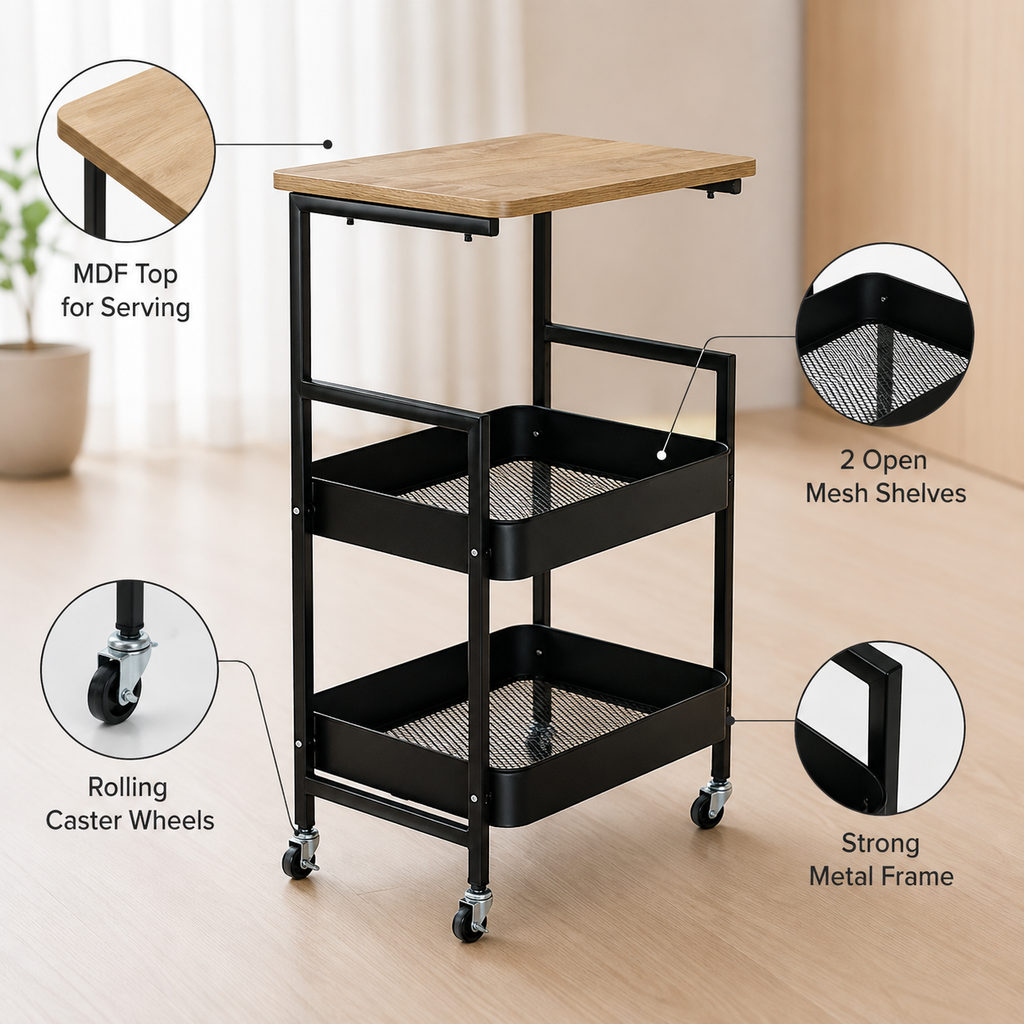 Serve & Store Rolling Cart by Matrix