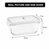 400ml Premium Rectangle Glass Container (1804) by Limon