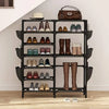 Double Row Shoe Rack With Side Pocket