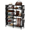 Double Row Shoe Rack With Side Pocket