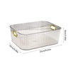 Ribbed Textured  Storage Box with Golden Handles