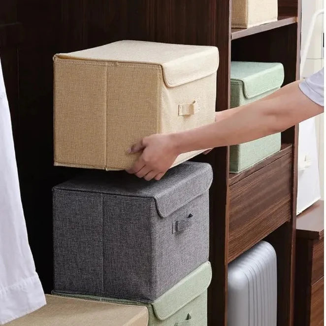 Dust-proof Collapsible Organizer with Lid & Handle