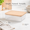 Robust Glass Container with Wooden Lid (2192) By Limon