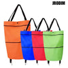 Foldable shopping cart with wheel