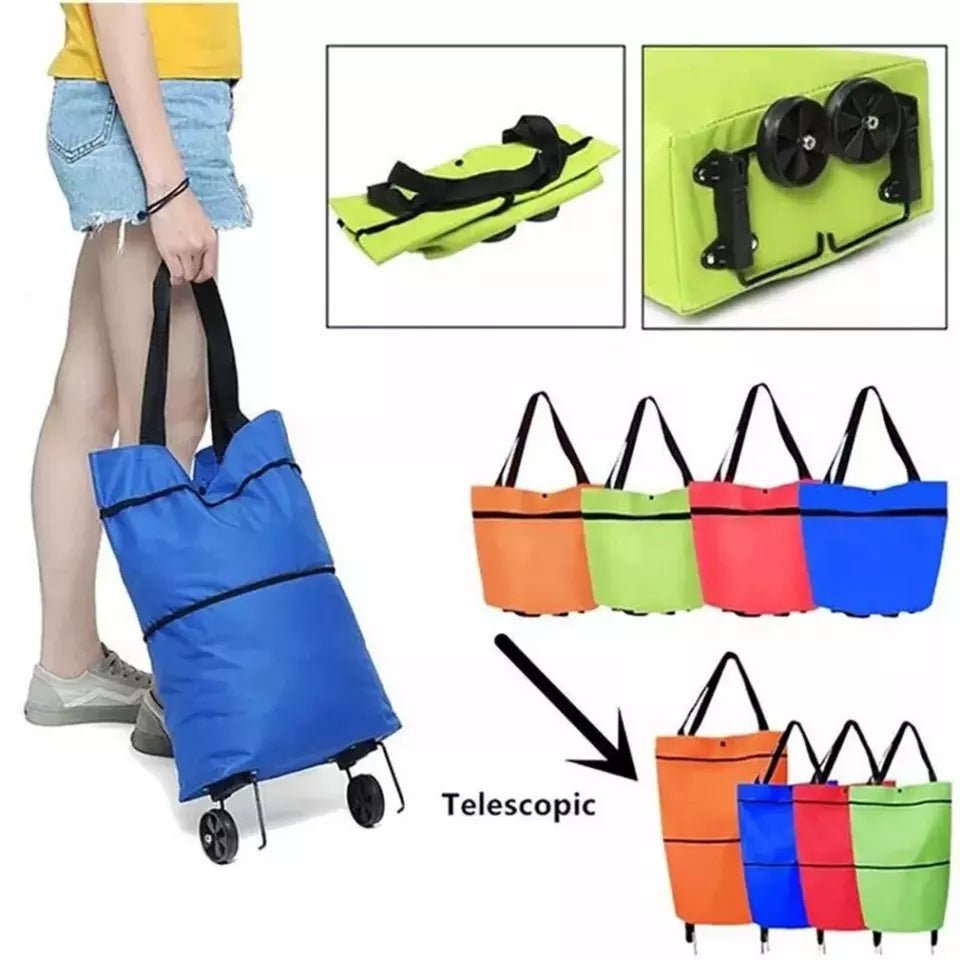 Foldable shopping cart with wheel