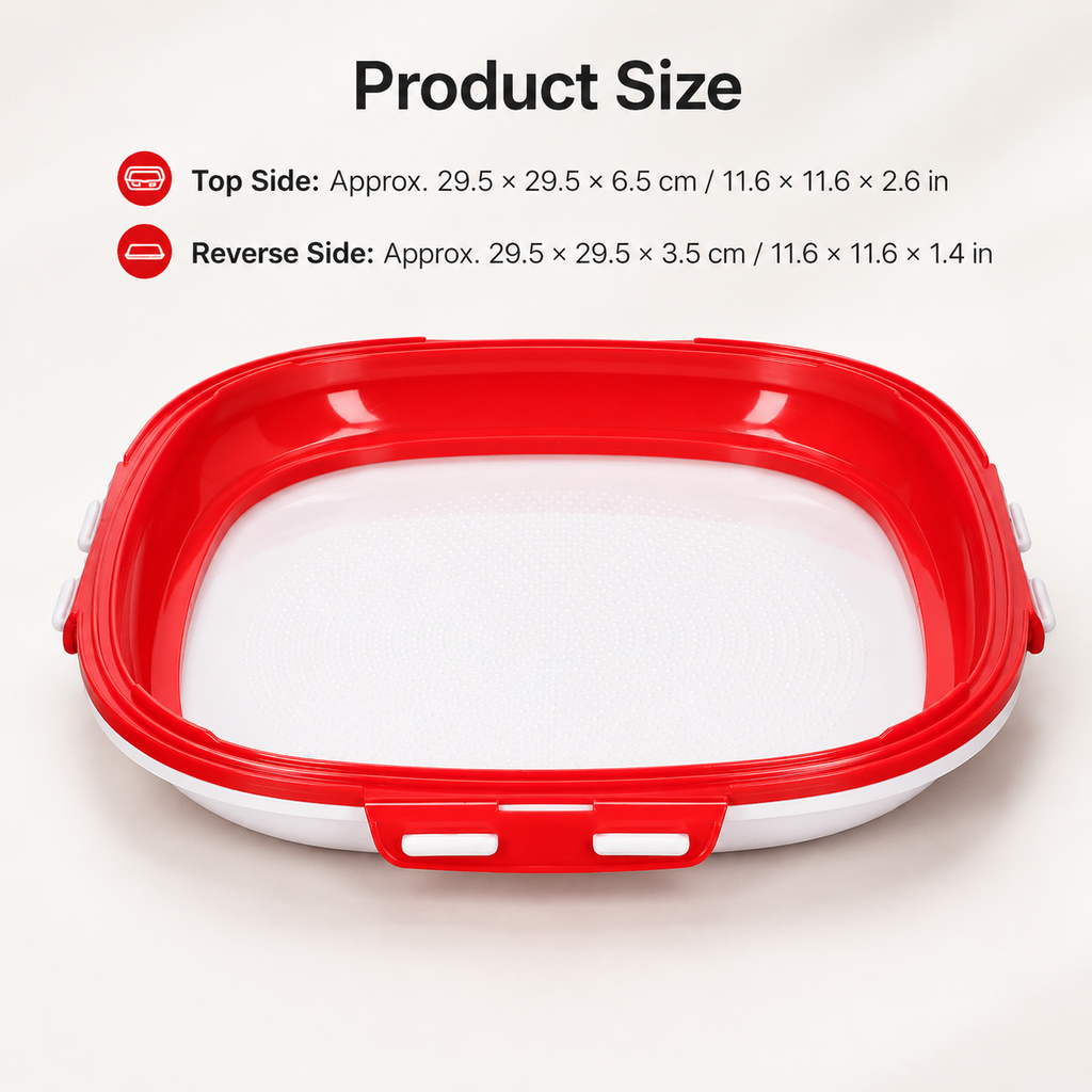 Food Preservation Tray | Stackable Storage Container with Stretch Seal Lid