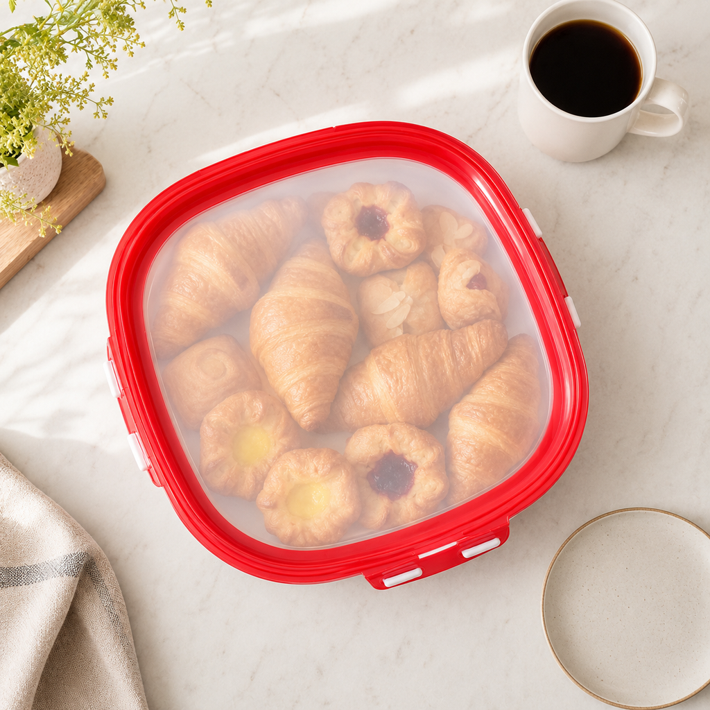 Food Preservation Tray | Stackable Storage Container with Stretch Seal Lid