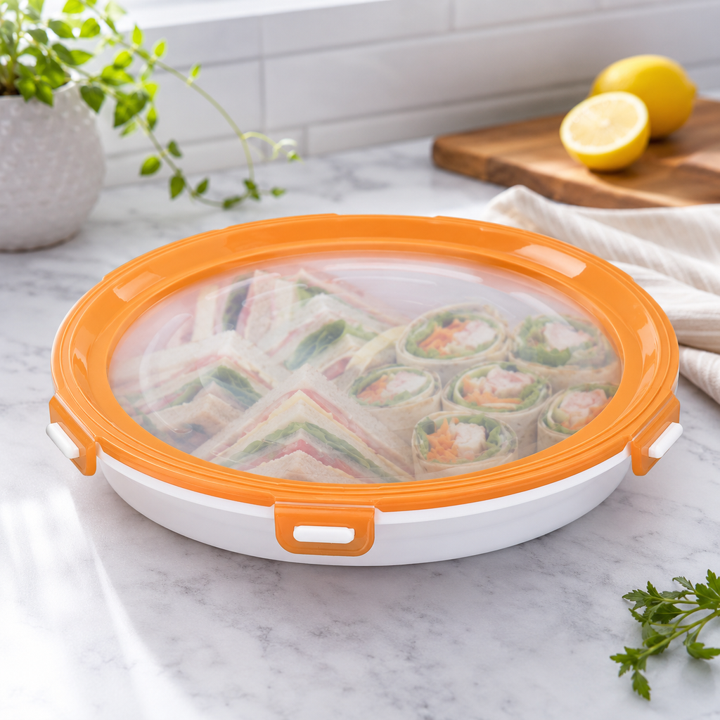 Food Preservation Tray | Stackable Storage Container with Stretch Seal Lid