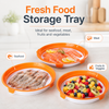 Food Preservation Tray | Stackable Storage Container with Stretch Seal Lid