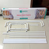 Dual Pole Metal Clothes Stand by Matrix (C) – With Side Hooks & Dual Shoe Tiers