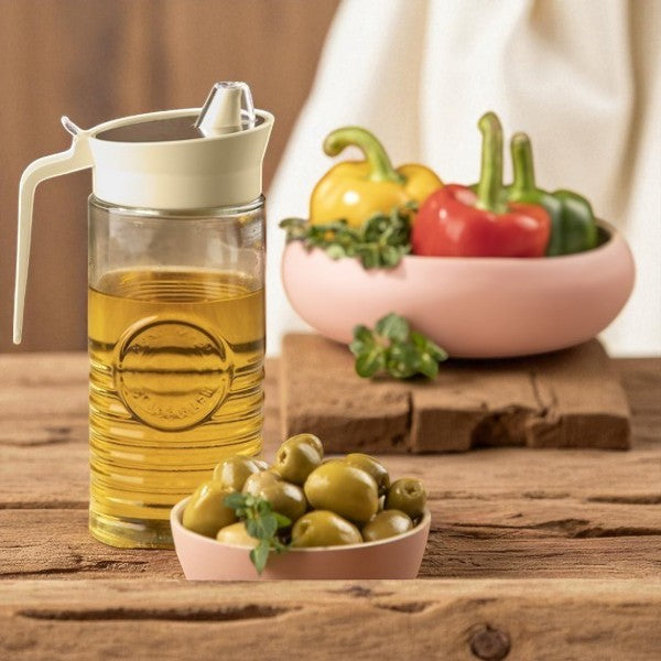 Rustic Design Glass Oil Bottle by Limon