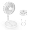 Folding Portable Telescopic Floor/Desk USB Fan with Rechargeable Battery 3 Speeds Adjustable Height
