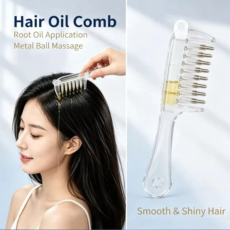 Transparent Hair Scalp Applicator Comb, Manual Scalp Stimulator, Hair Growth Scalp Massage Comb, Deep Scalp Massage Tool