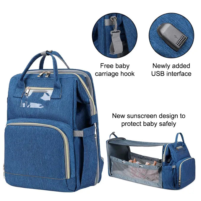 3 in 1 Diaper Bag Backpack with Changing Station