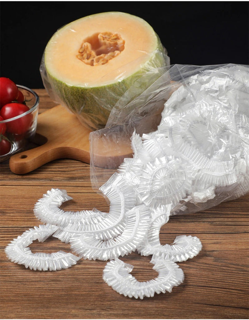 100pcs Stretchable Plastic Food Covers