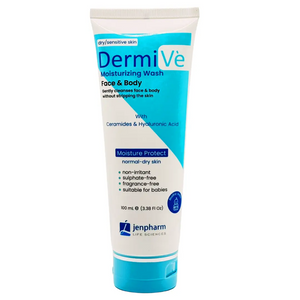 Dermive Moisturizing Wash Face & Body - Gentle Cleanser for Dry & Sensitive Skin