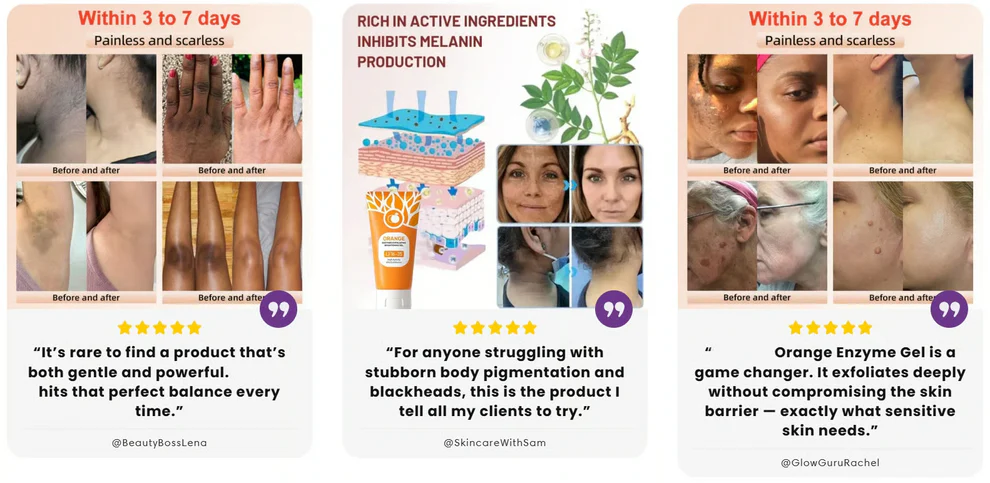 Orange Enzyme Glow Gel  Dark Spot & Dead Skin Remover (Buy 1 Get 1 Free)