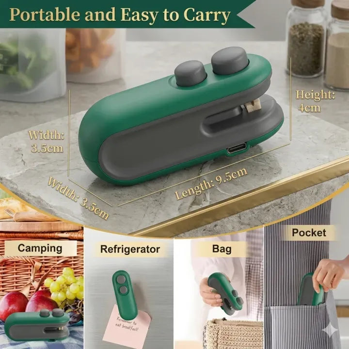 Portable Sealing Machine 2 in 1 Rechargeable Mini Sealer Machine