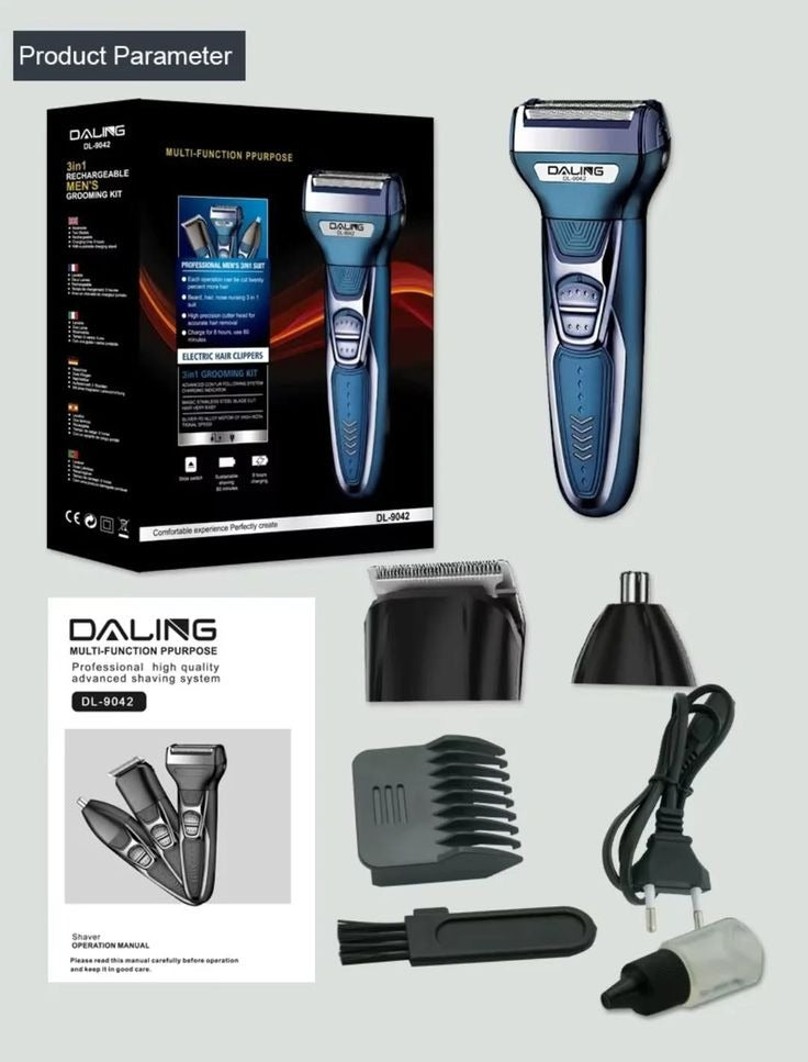 Men 3 In 1 Electric Shaver Nose Trimmer Rechargeable Beard Shaver Shaving Machine Floating Electric Razor Hair Trimmer