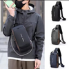Fashion Men Sling Bag Pack with Lock Waterproof Anti-Theft Chest Bag with USB Charging Port