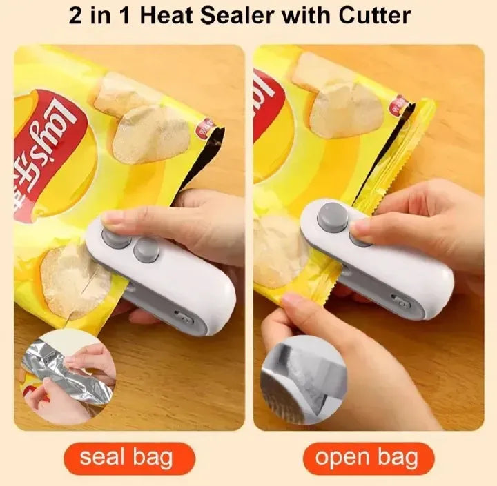 Portable Sealing Machine 2 in 1 Rechargeable Mini Sealer Machine