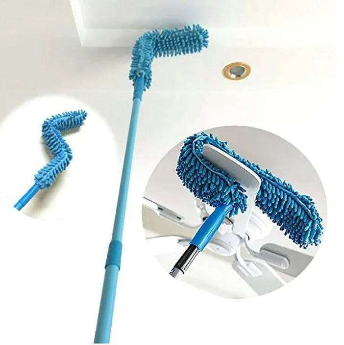 Flexible Micro-Fiber Duster With Telescopic Stainless Steel Handle for Fan Cleaning