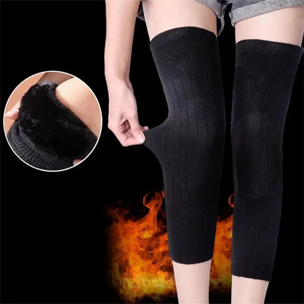 2 Pcs Cashmere Wool Warm Kneecap | Soft & Stretchable Knee Protector for Men & Women | Winter Leg Warmer for Joint Pain Relief & Comfort