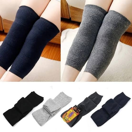 2 Pcs Cashmere Wool Warm Kneecap | Soft & Stretchable Knee Protector for Men & Women | Winter Leg Warmer for Joint Pain Relief & Comfort