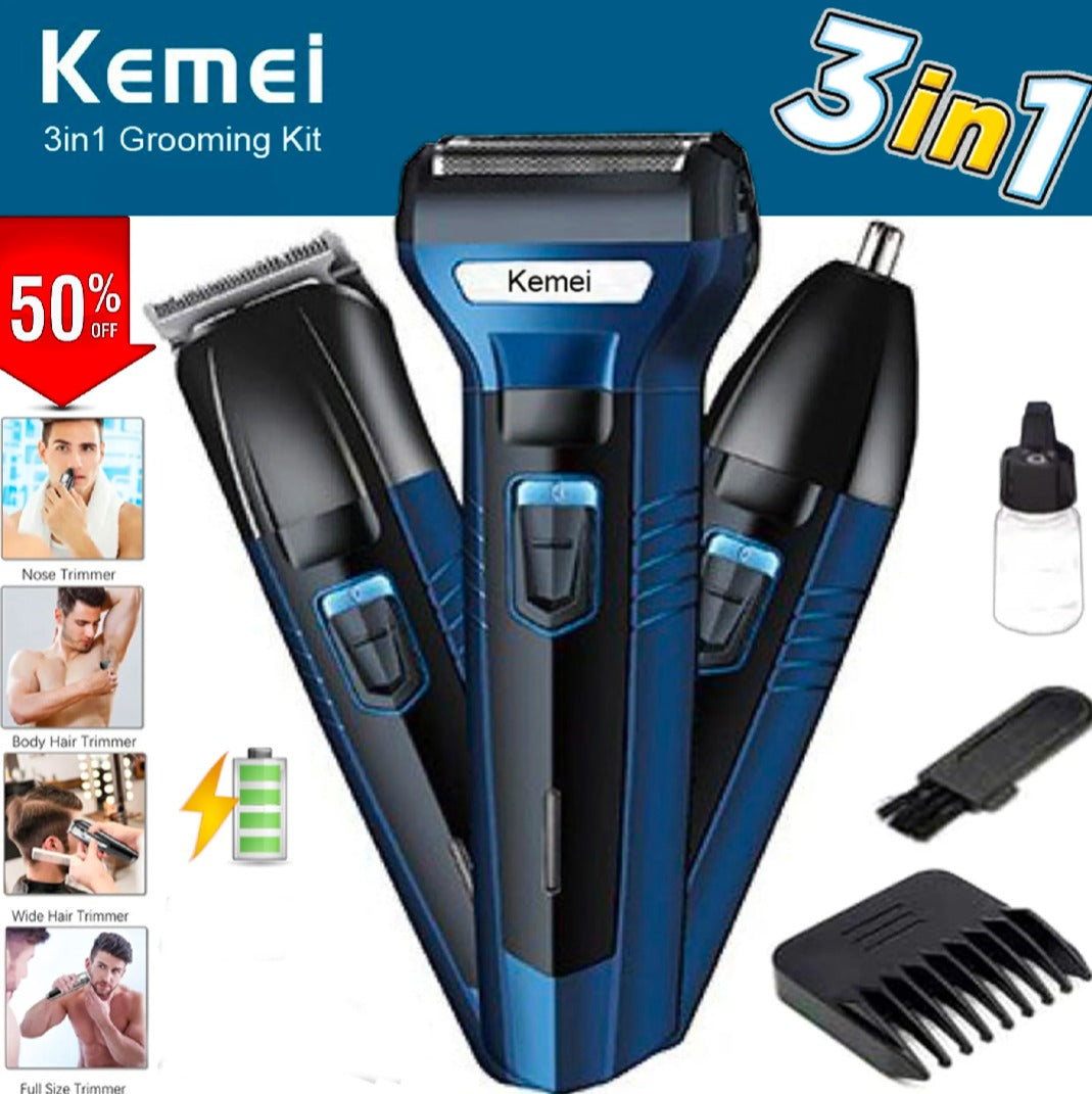 Men 3 In 1 Electric Shaver Nose Trimmer Rechargeable Beard Shaver Shaving Machine Floating Electric Razor Hair Trimmer