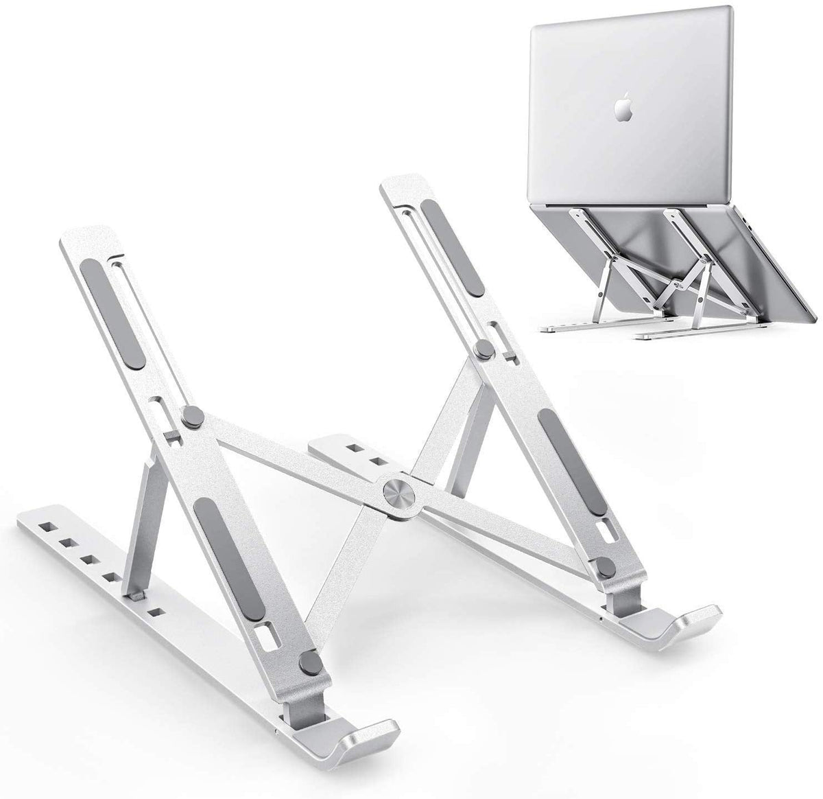 Metal Laptop Stand | Portable Aluminum Folding Adjustable Laptop Stand - Compatible With All Sizes of Laptop