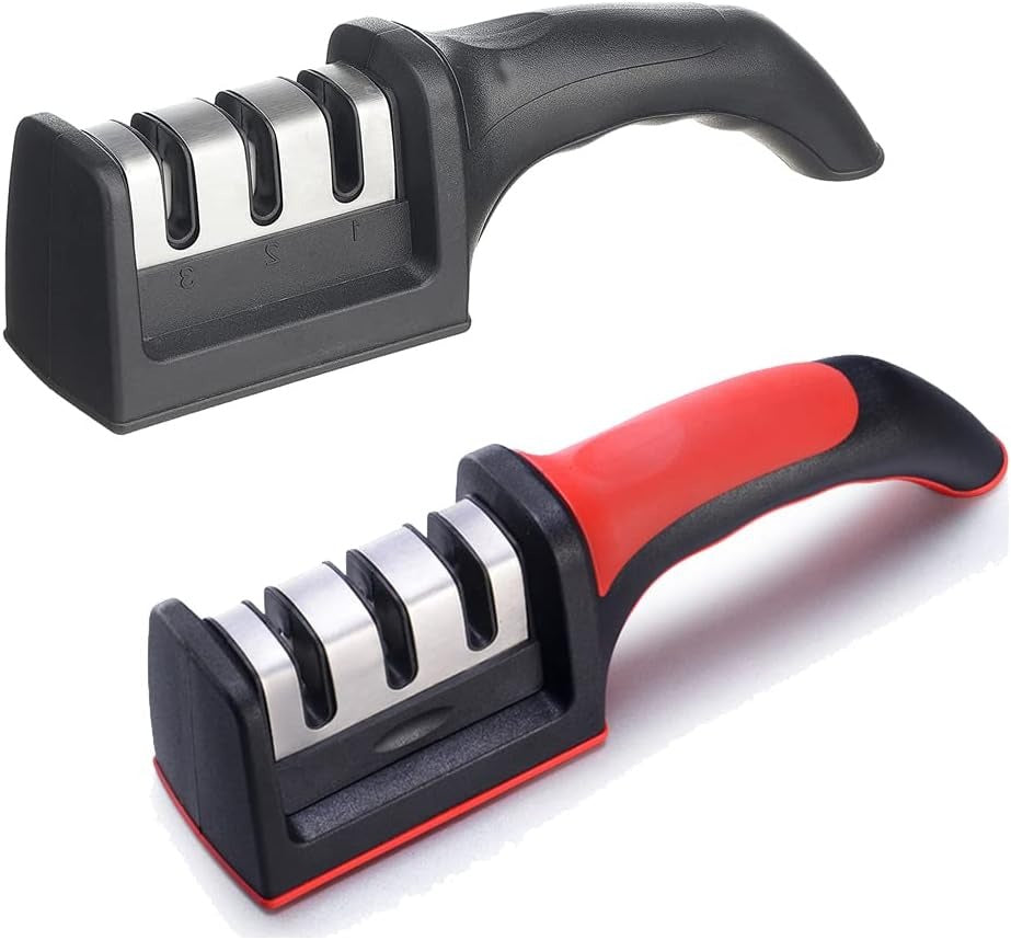 Kitchen Knife Sharpener Adjustable 4 in 1 Manual Knives and Scissor Sharpener