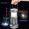 LED Solar Power Fan With Camping Light