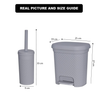LuxePattern 5L Dustbin & Brush Set (2147) by Limon