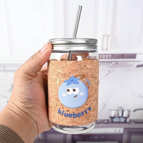 ClearSip Mason Glass Drinking Jar with Steel Lid & Straw (540ml)