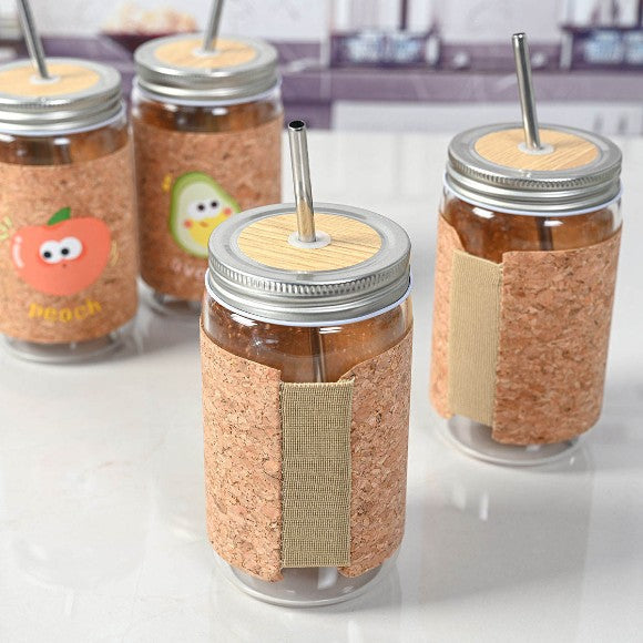 ClearSip Mason Glass Drinking Jar with Steel Lid & Straw (540ml)