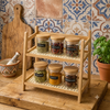 2-Tier Countertop Bamboo Shelf