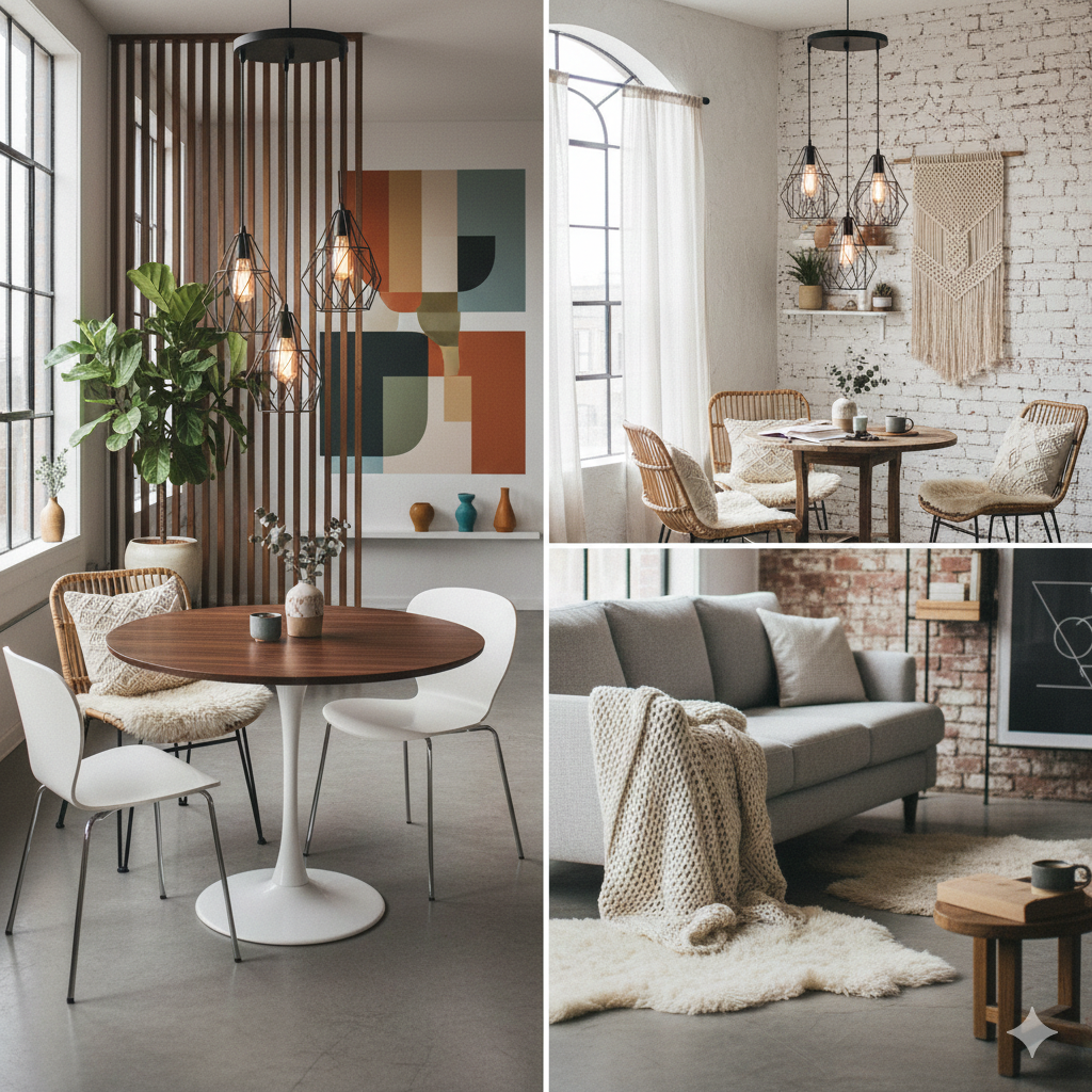 Triple Cage Pendant Lamp