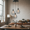 Triple Cage Pendant Lamp