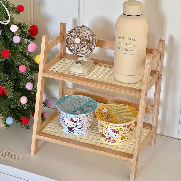 2-Tier Countertop Bamboo Shelf