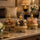Exquisite 3-Piece Golden Base Glass Jars with Lid 1168