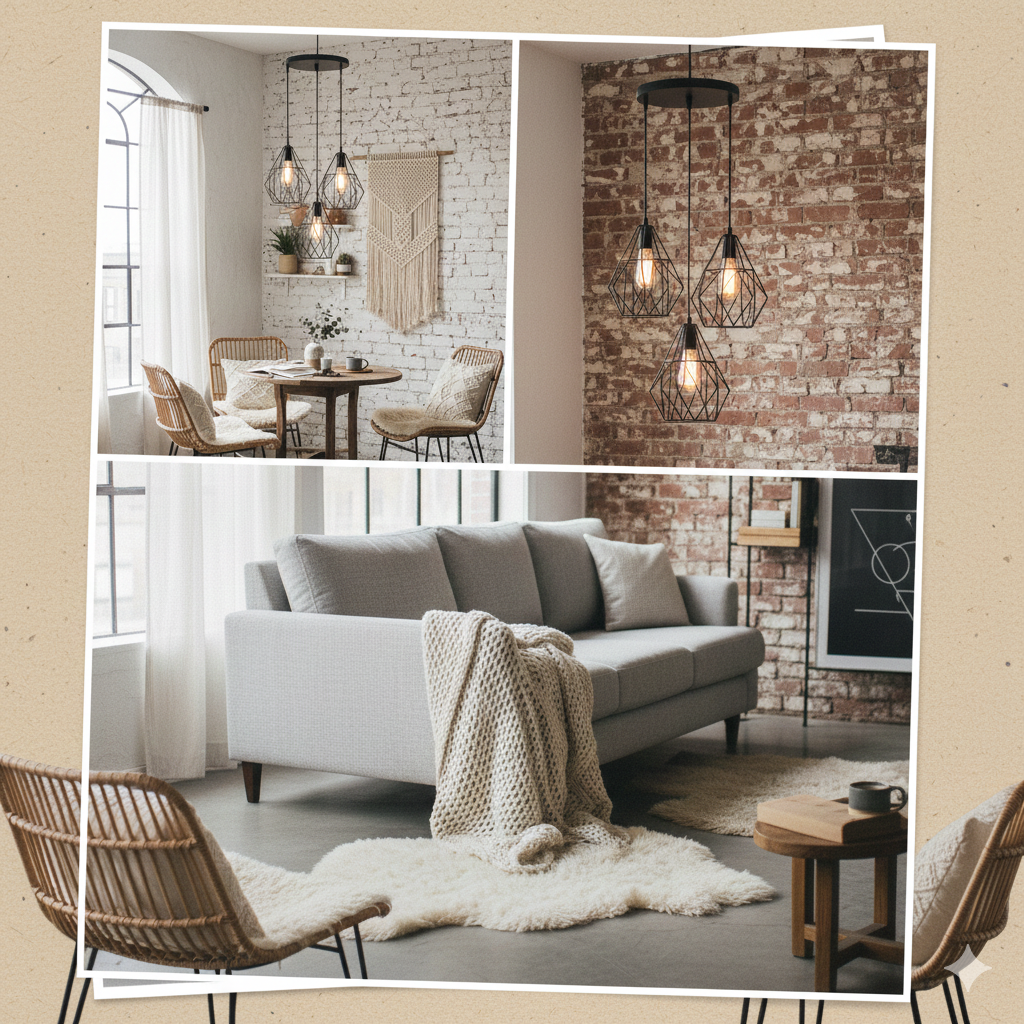 Triple Cage Pendant Lamp